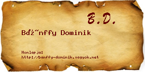 Bánffy Dominik névjegykártya